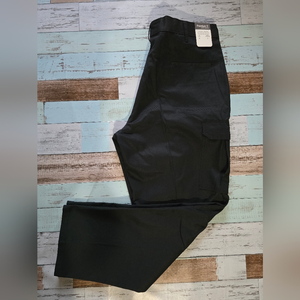Men's Black Work Pants - Classic Straight Fit